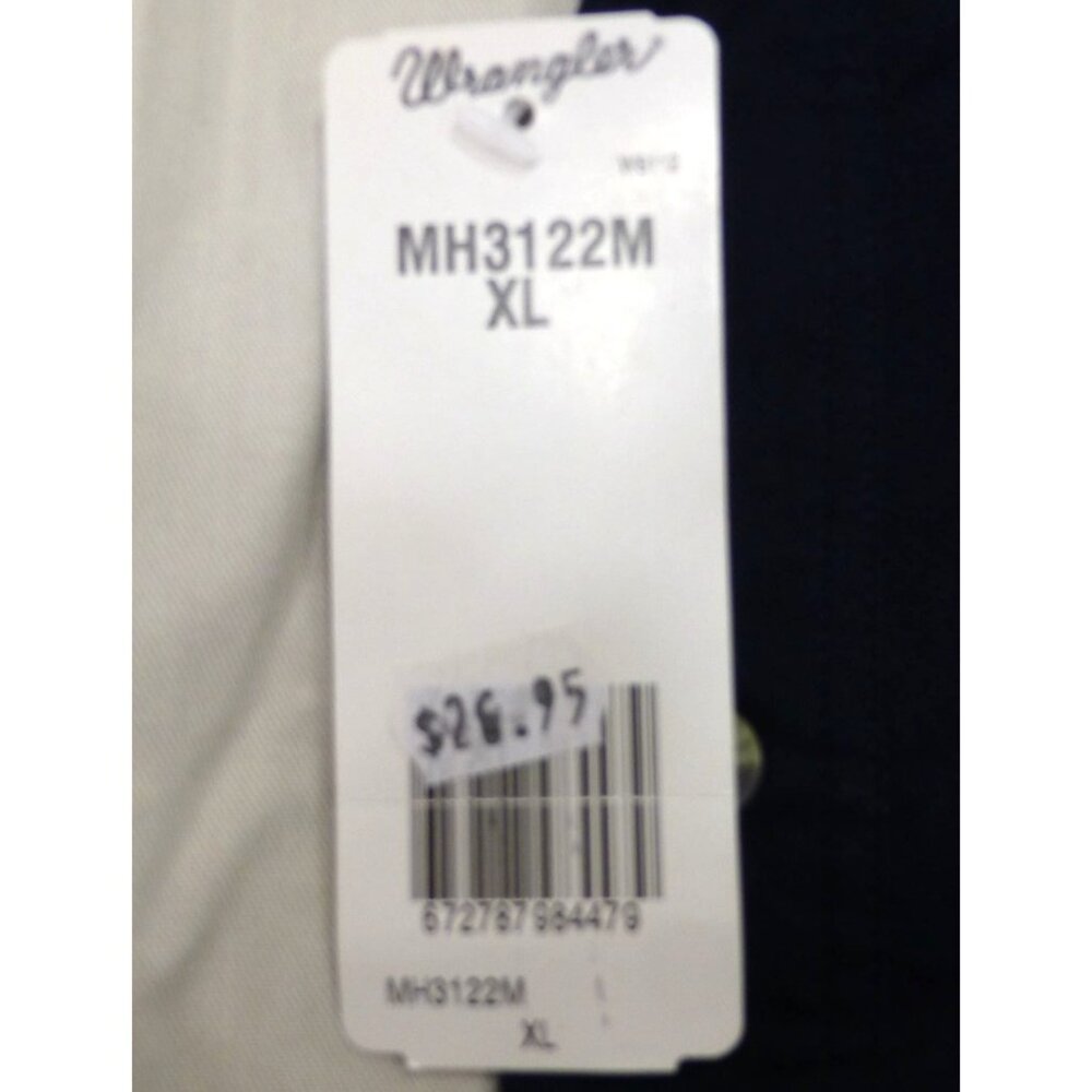 VTG NWT Bonanza By Wrangler Mens Western Shirt XL Colorblock Navy & Cream Embroi - Picture 10 of 14